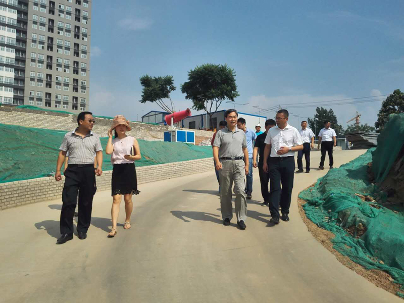 集團公司領導對我院春臨住宅樓工地視察